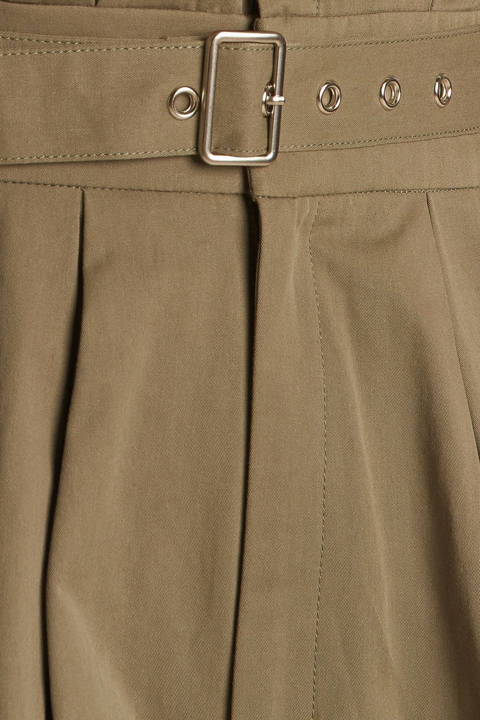 Olive Belted Woven Romper